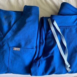 ROYAL BLUE FIGS Set: Size SMALL - Catarina One-Pocket Top & Zamora Jogger Pants